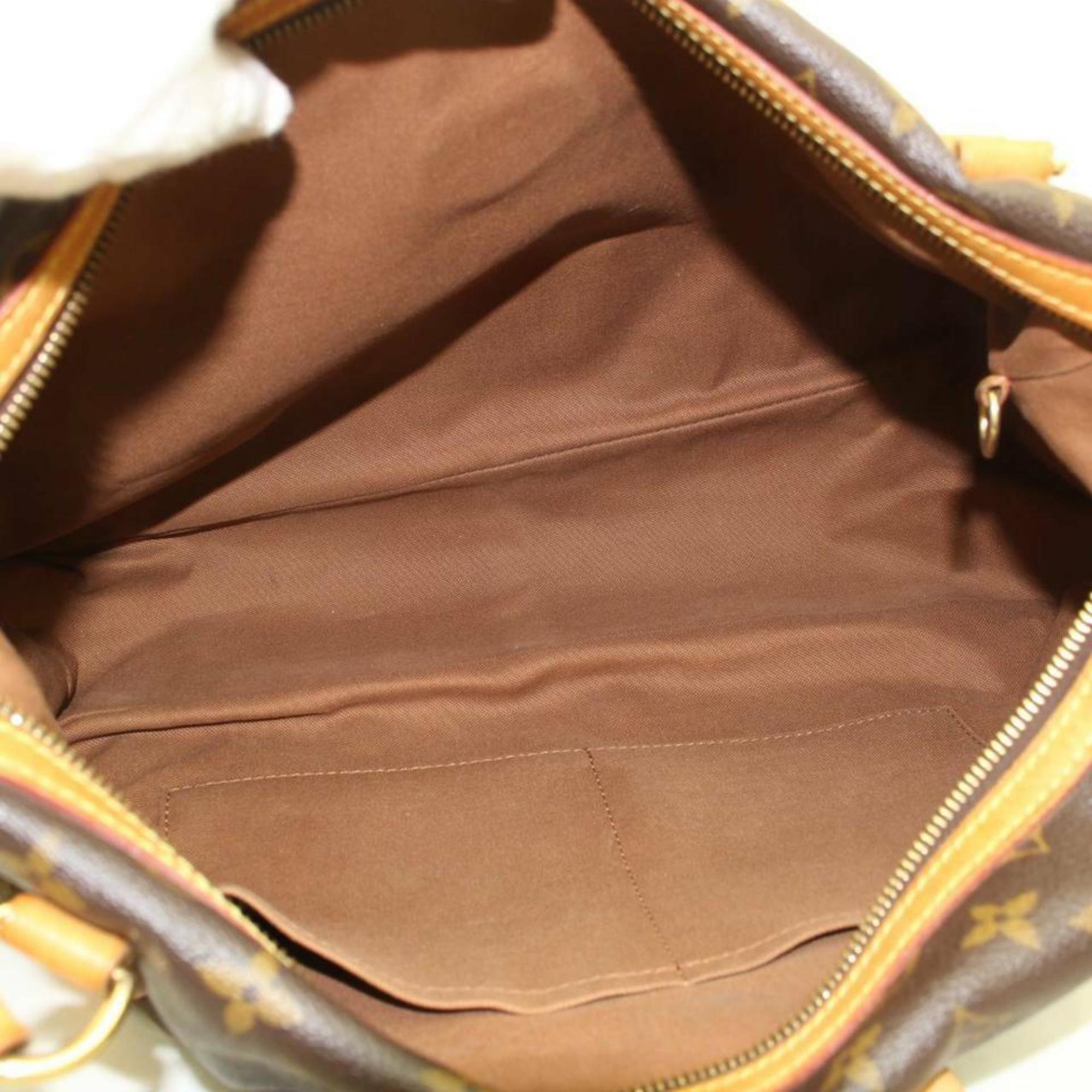 Gray Louis Vuitton Stresa Monogram Gm 870174 Brown Coated Canvas Shoulder Bag For Sale