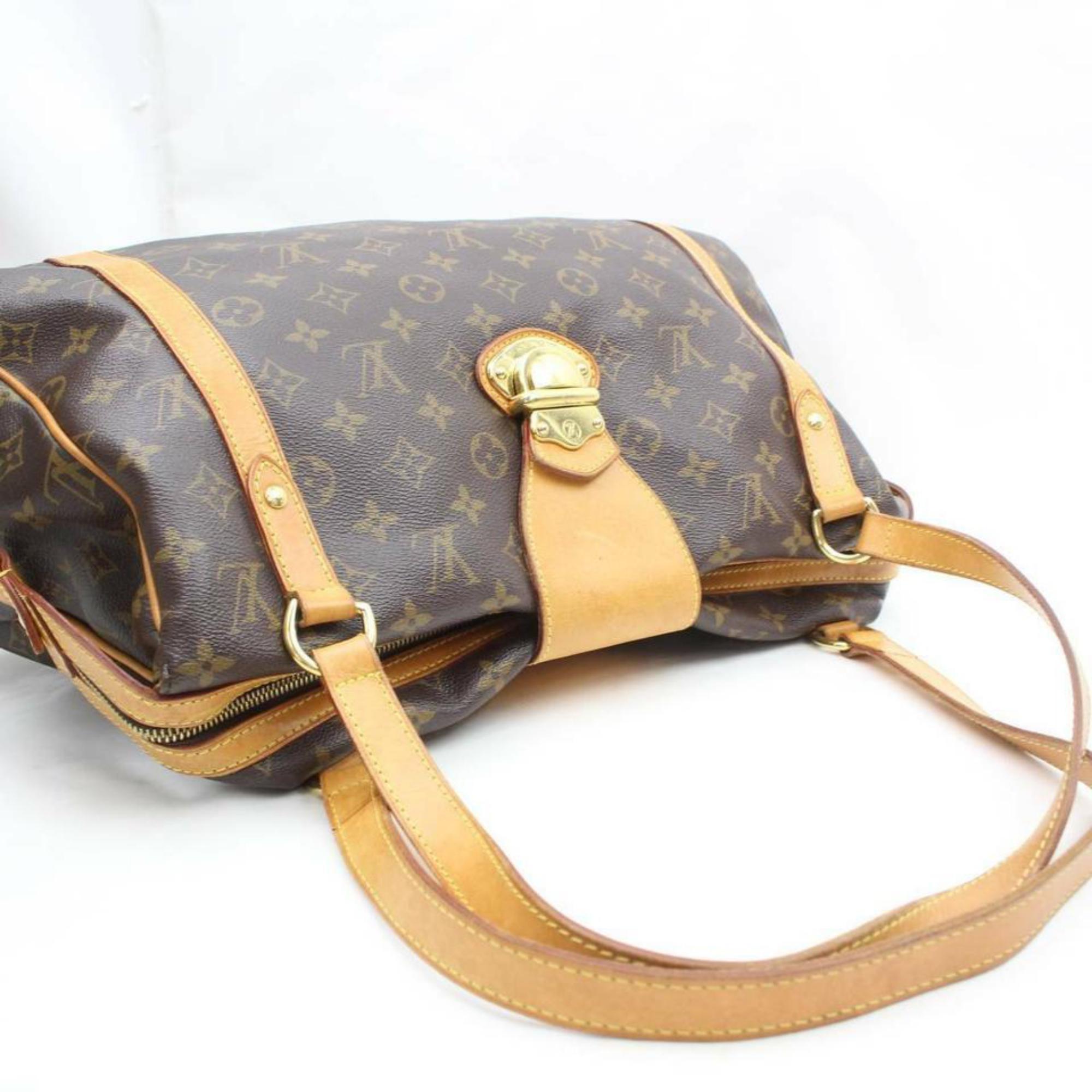 Women's Louis Vuitton Stresa Monogram Gm 870174 Brown Coated Canvas Shoulder Bag For Sale