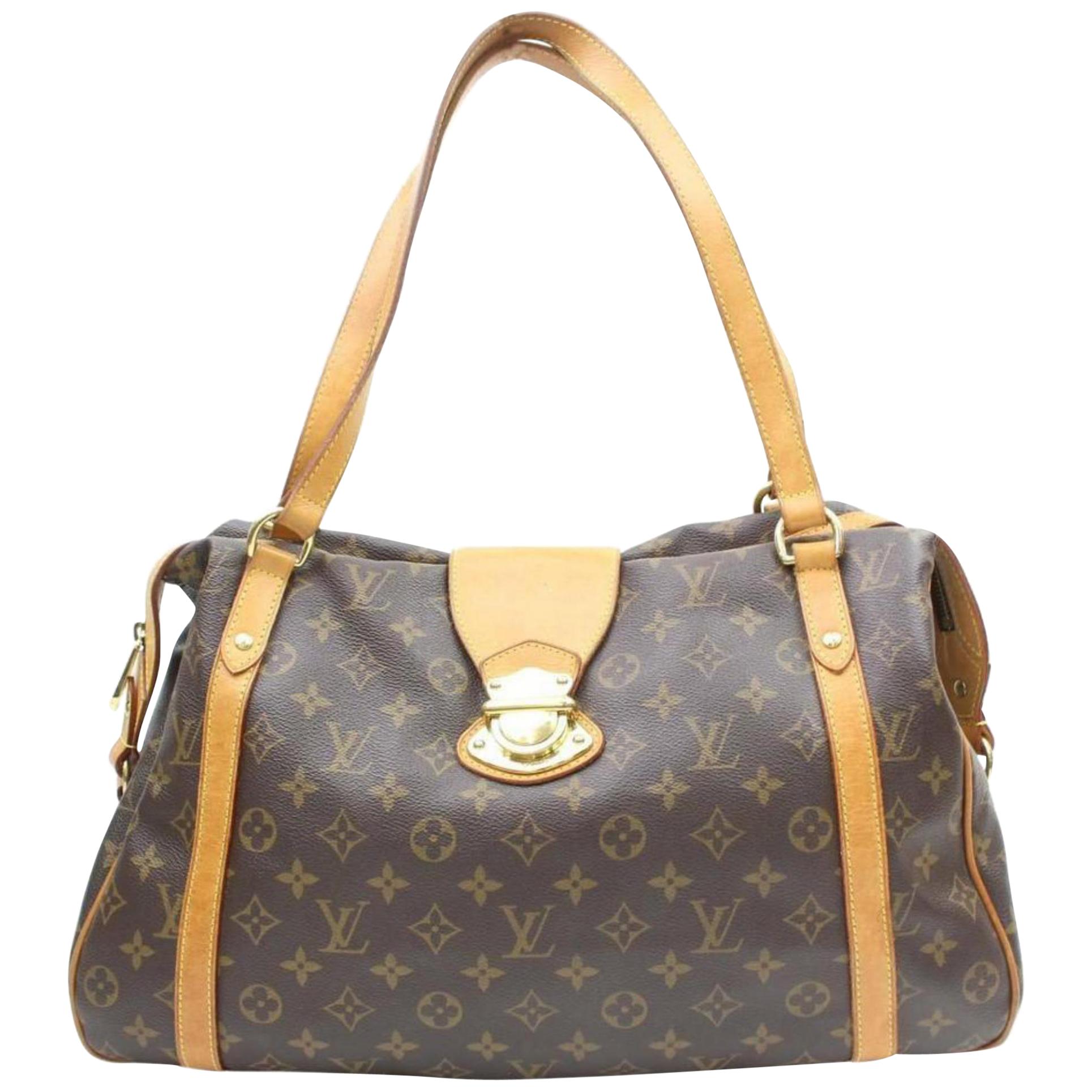 Louis Vuitton Stresa Monogram Gm 870174 Brown Coated Canvas Shoulder Bag For Sale