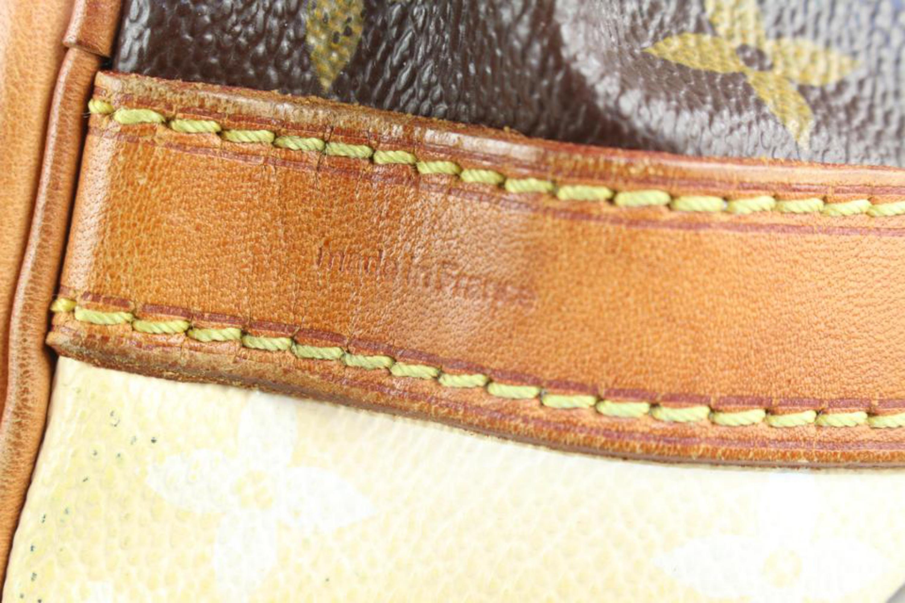 Louis Vuitton Stripe Monogram Rayures Petit Noe Drawstring Bucket Hobo  11lv1101 1