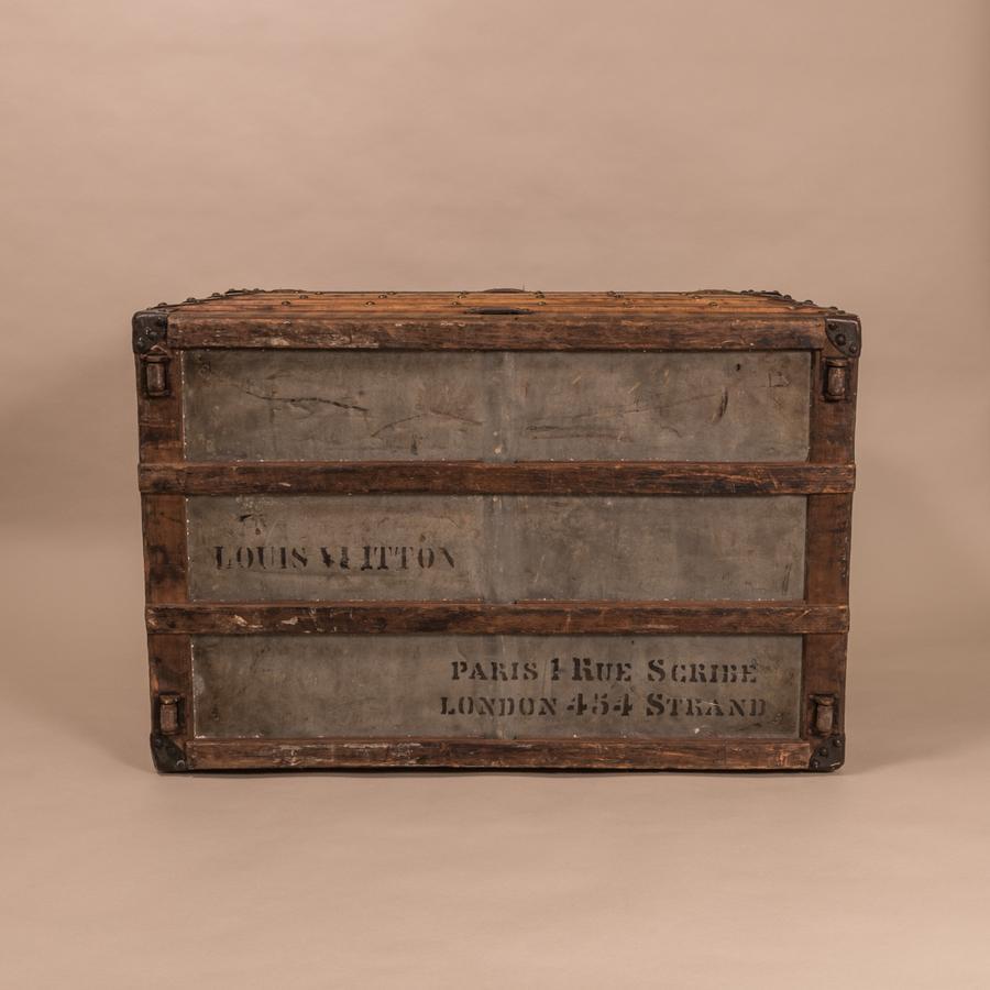 Brass Louis Vuitton Striped Trunk, circa 1890