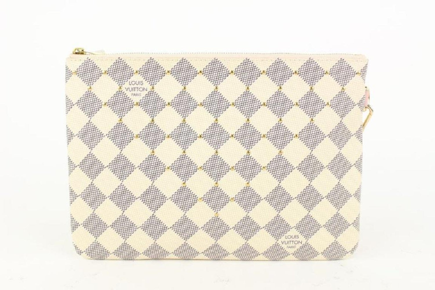 Louis Vuitton Studded Damier Azur Ballerine City Pouch Toiletry Wristlet  Bag For Sale at 1stDibs | louis vuitton city pouch