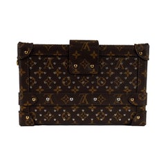 Louis Vuitton Studded Monogram Canvas Petite Malle Bag - '10s