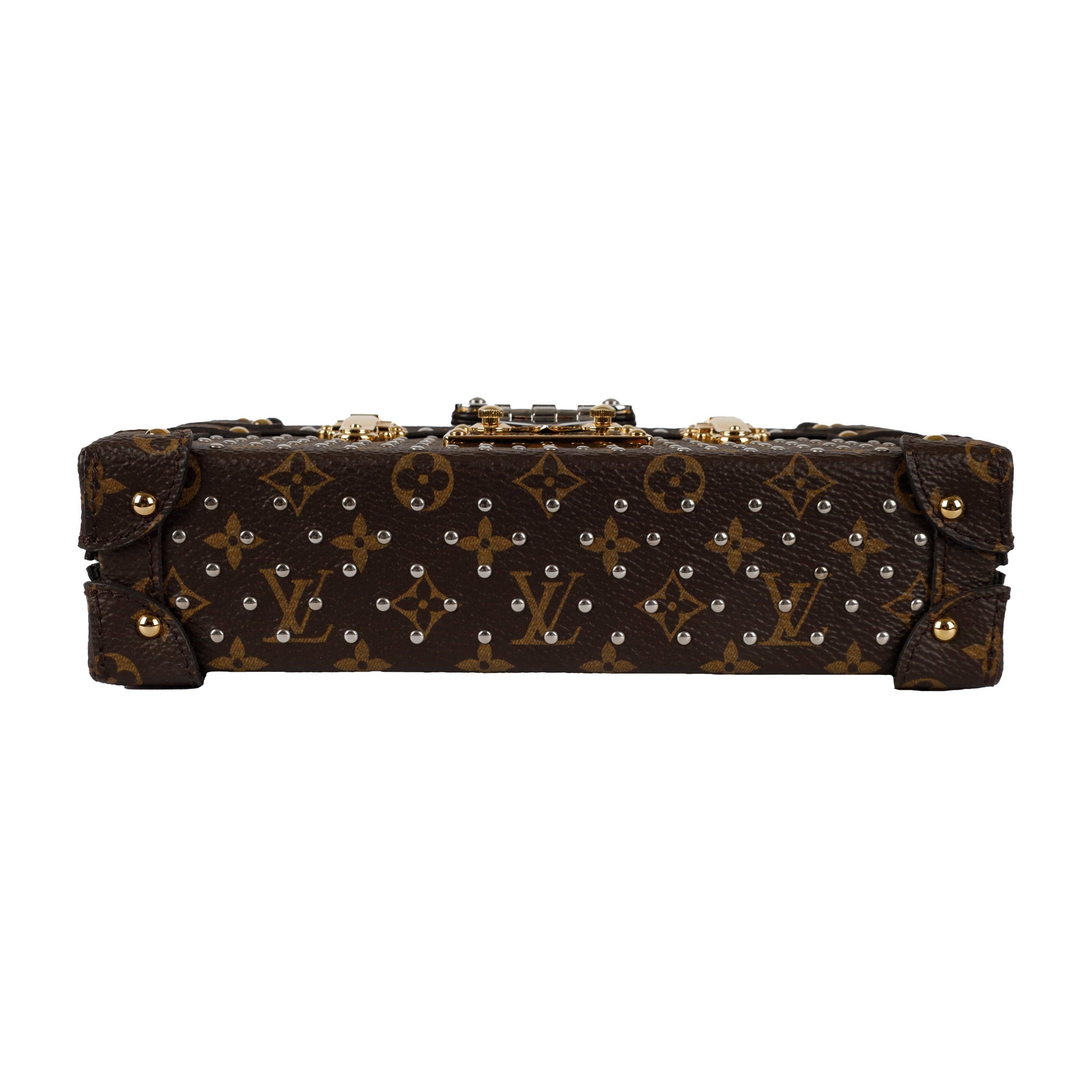 Women's Louis Vuitton Studded Monogram Canvas Petite Malle Bag - '10s