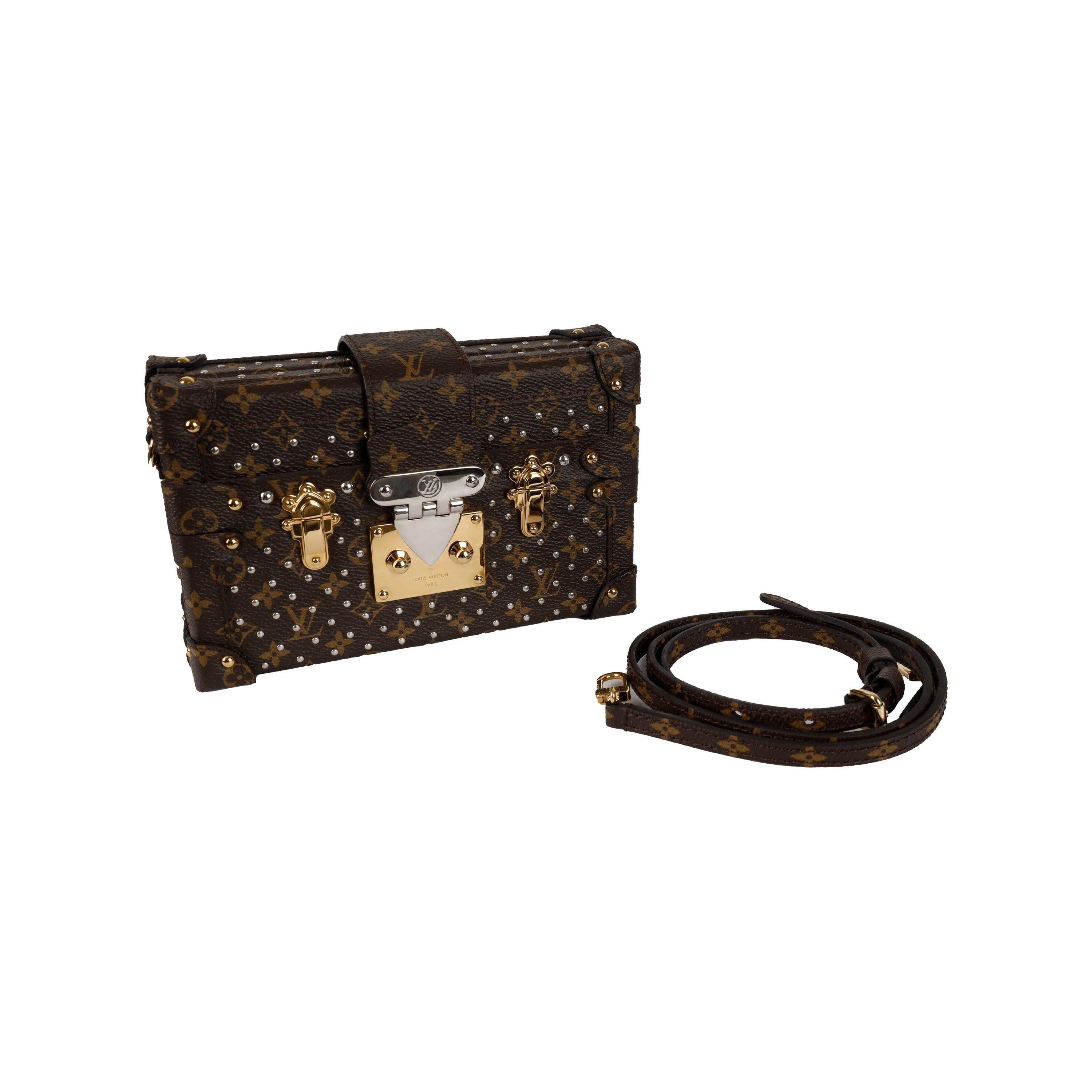 Louis Vuitton Studded Monogram Canvas Petite Malle Bag - '10s 1