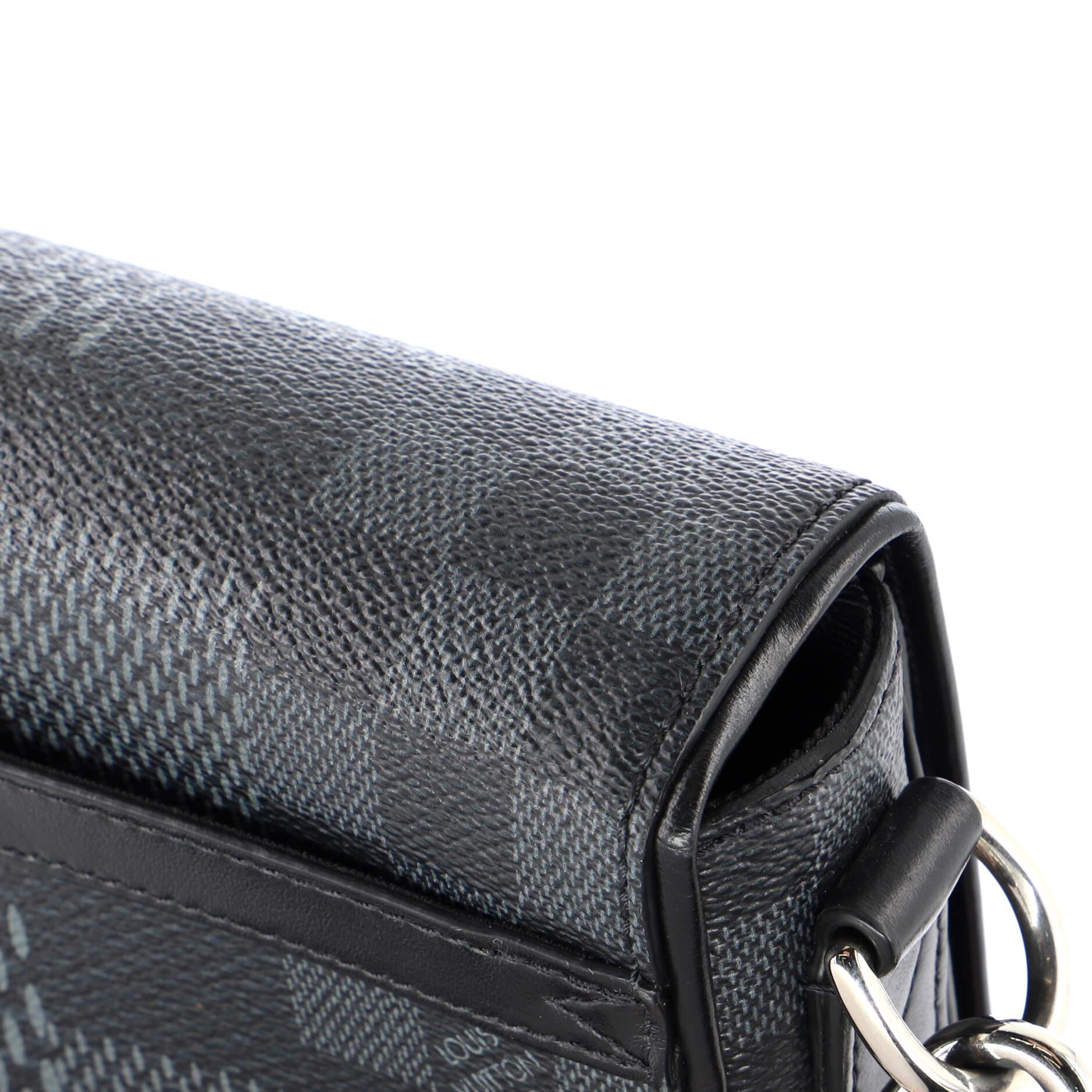 Louis Vuitton Studio Messenger Bag Limited Edition Damier Graphite 3D 2