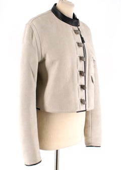 Louis Vuitton Suede & Shearling Motorcycle Jacket  S 38