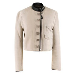 Used Louis Vuitton Suede & Shearling Motorcycle Jacket  S 38