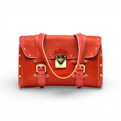 Louis Vuitton Suhali L'Epanoui MM Leather Shoulder Bag Geranium Red - Mint