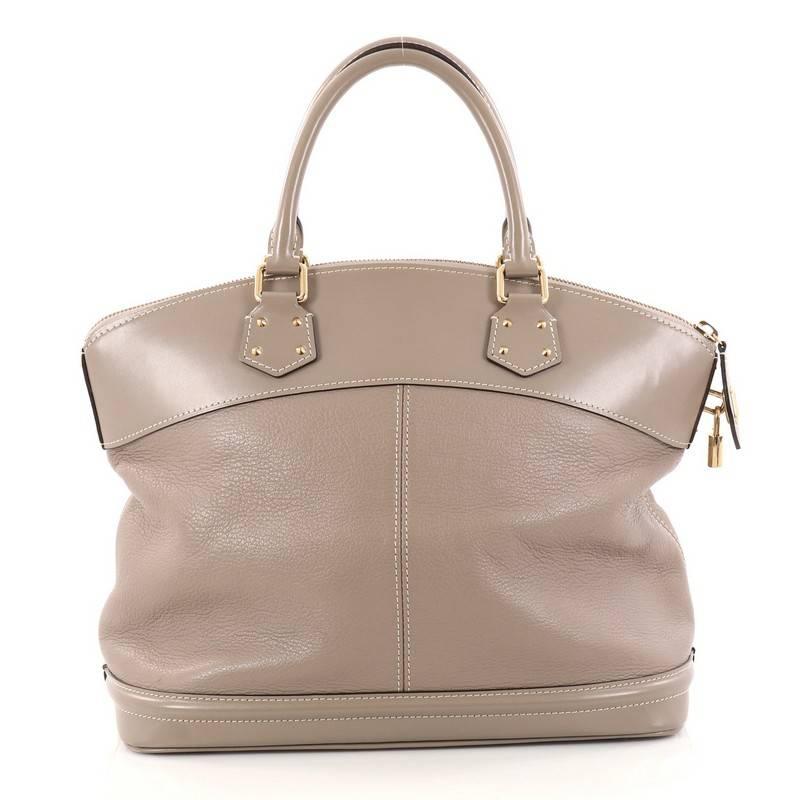 Louis Vuitton Suhali Lockit Handbag Leather MM In Good Condition In NY, NY