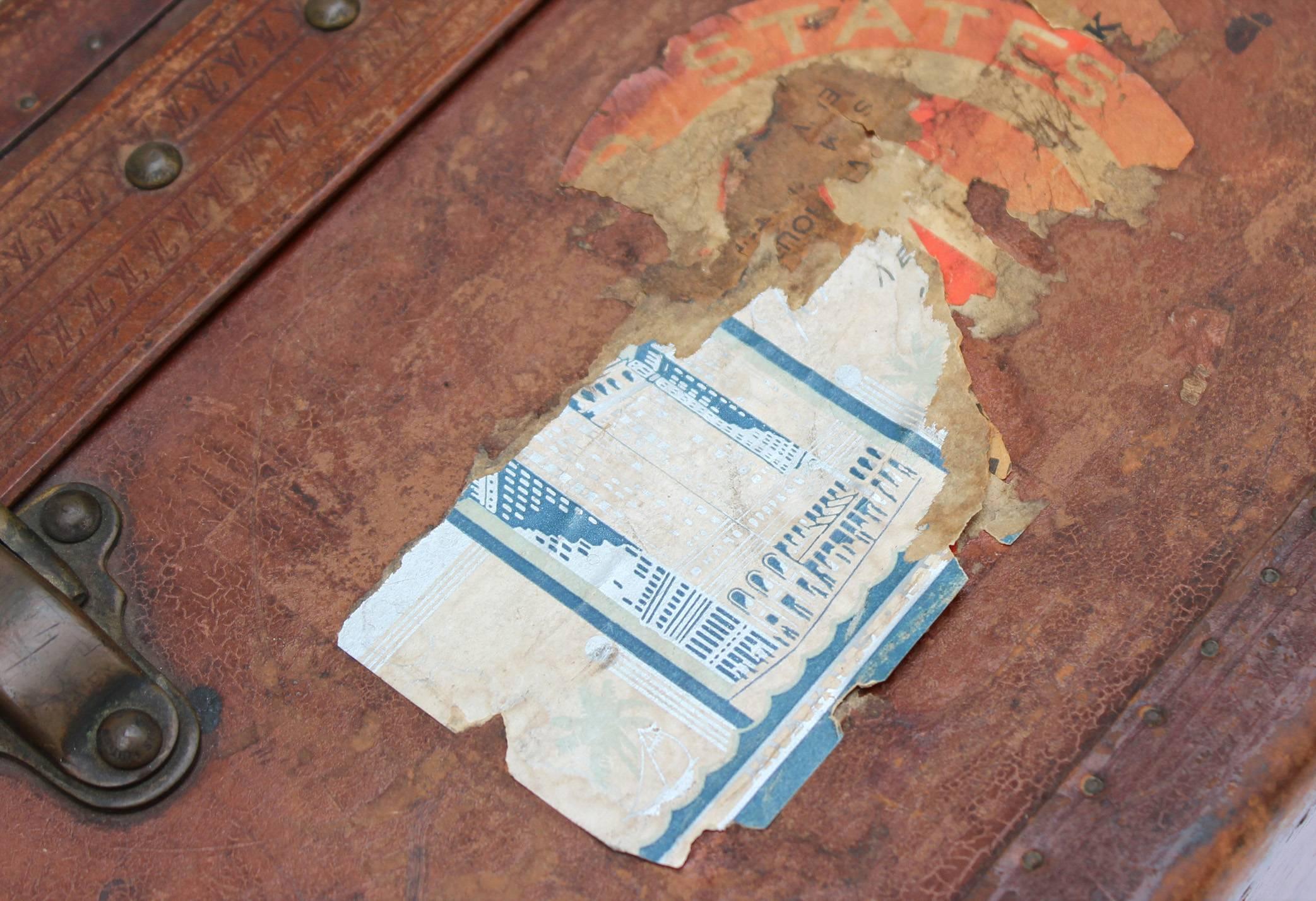 American Colonial Louis Vuitton Suitcase, circa 1960s For Sale