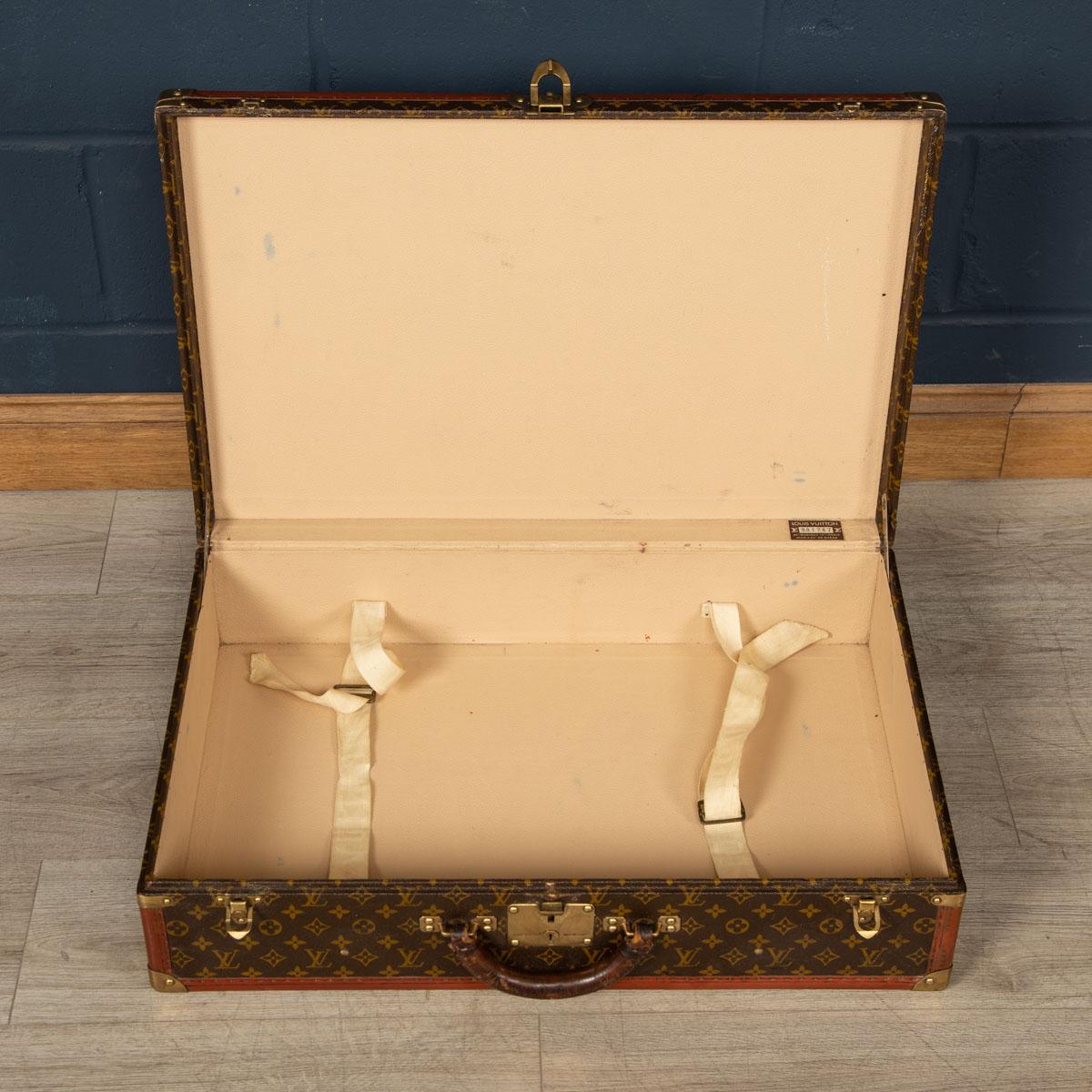 Brass Louis Vuitton Suitcase In Monogram Canvas, Paris, c.1970