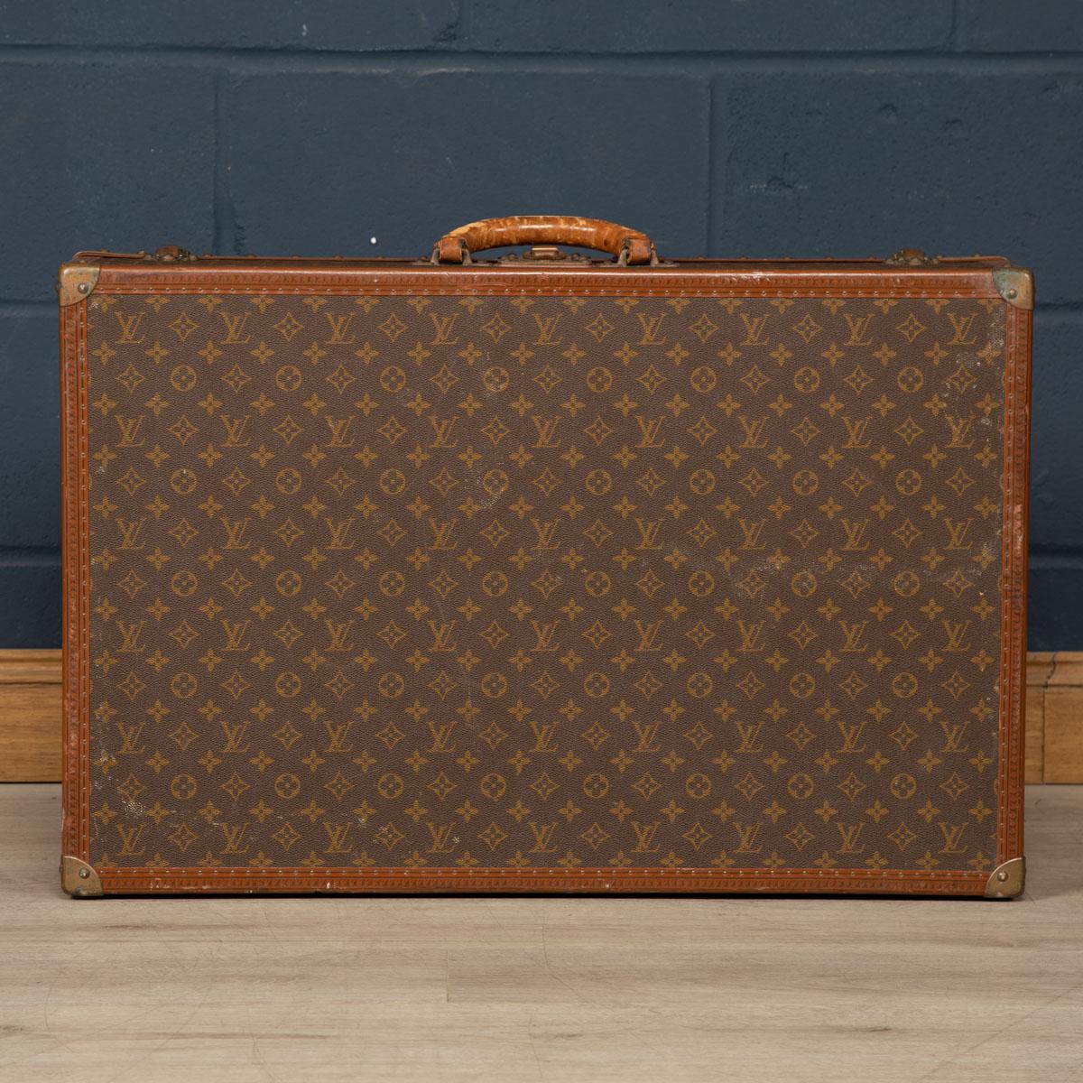 Brass Louis Vuitton Suitcase in Monogram Canvas, Paris, c.1970