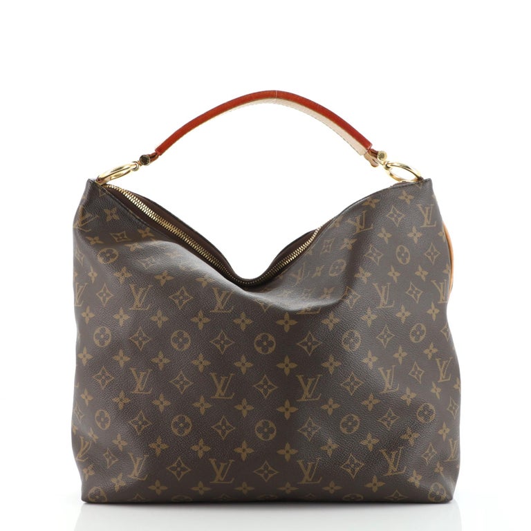 Louis Vuitton Sully Handbag Monogram Canvas MM In Fair Condition In NY, NY