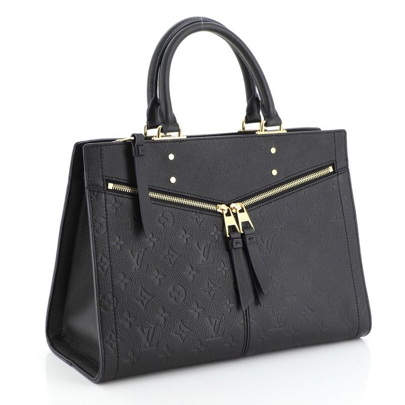 Black Louis Vuitton Sully Handbag Monogram Empreinte Leather MM