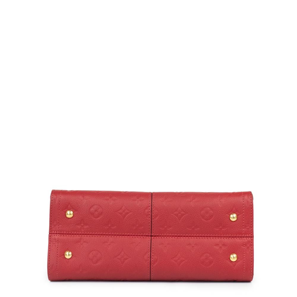 Louis Vuitton, Sully in red leather In Excellent Condition In Clichy, FR