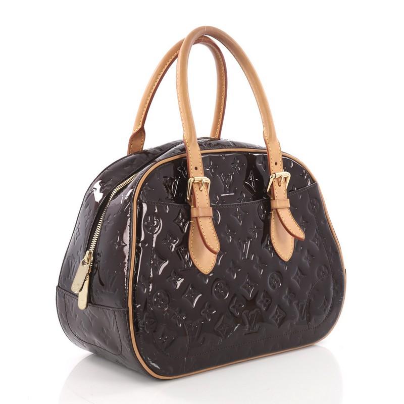 Black  Louis Vuitton Summit Drive Handbag Monogram Vernis