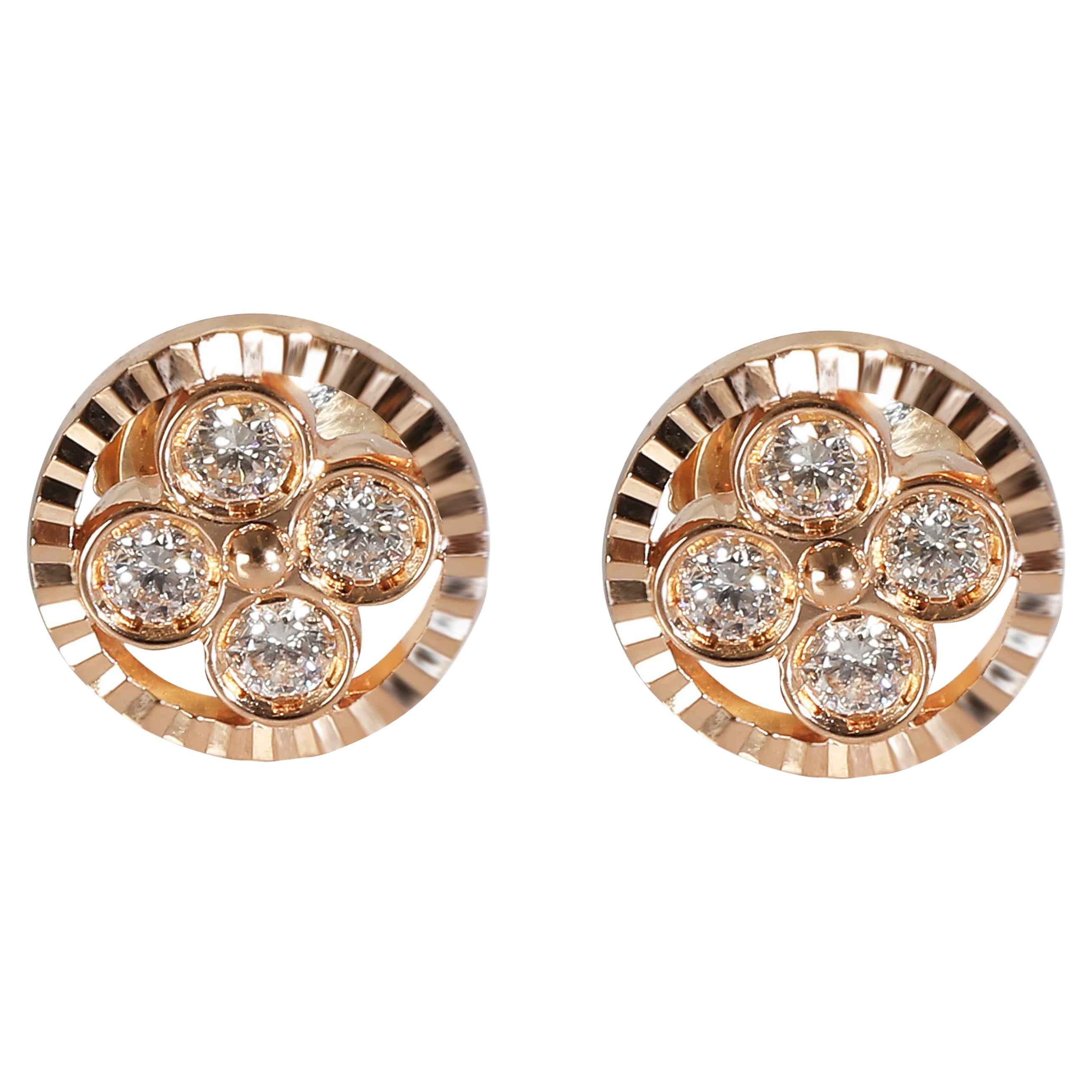 Louis Vuitton Sun Blossom Diamant-Ohrring aus 18k Roségold mit 0,40 CTW