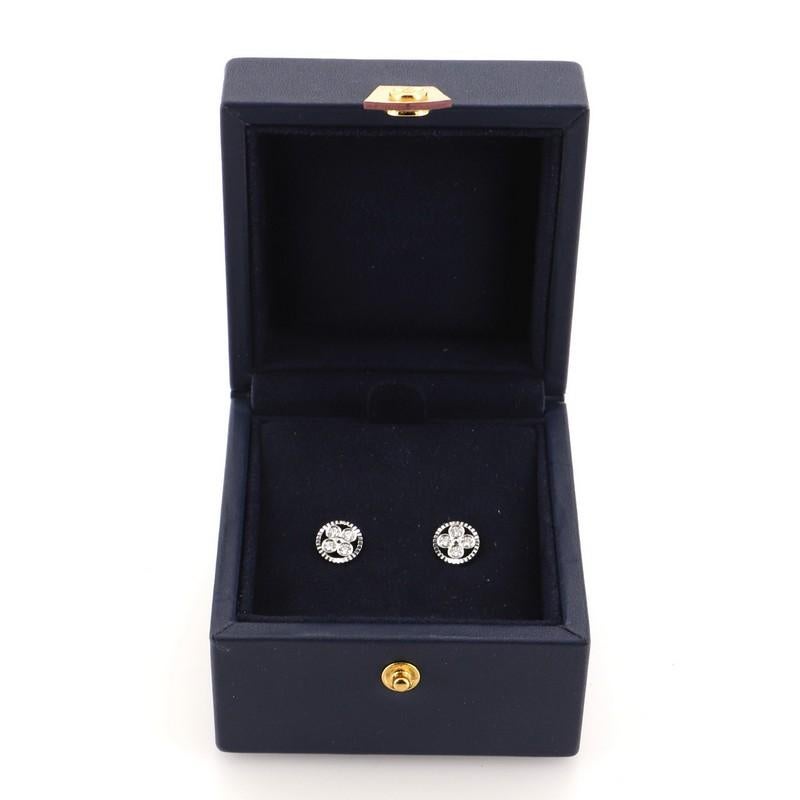 LOUIS VUITTON Nib 2X earrings (One Pair) Idylle Blossom Diamond 18k Rose  Gold