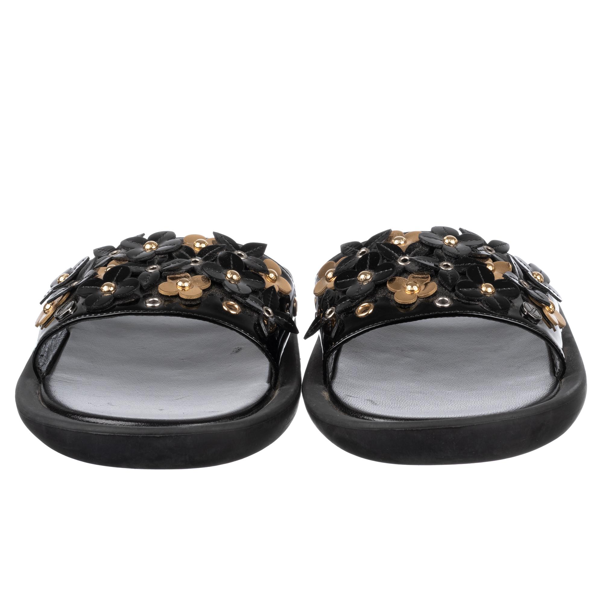 lv sunbath flat mule