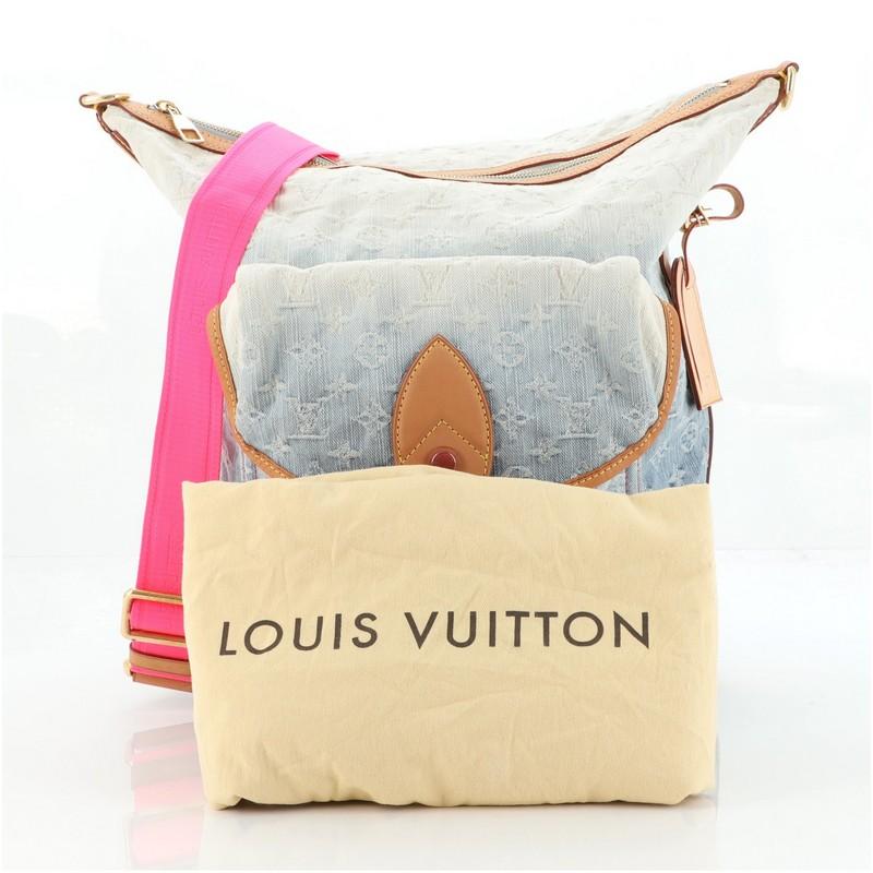 Louis Vuitton Limited Edition Vert Denim Monogram Denim Sunburst