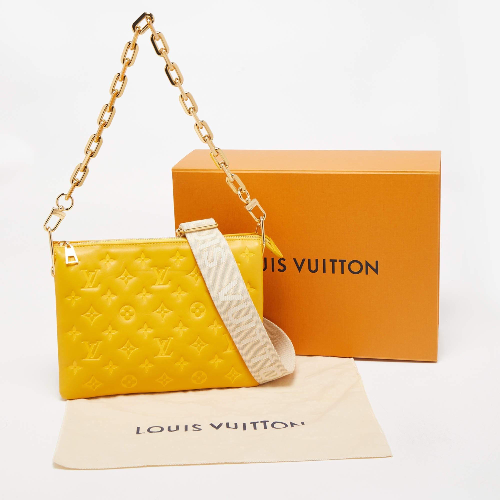 Louis Vuitton Sunflower Puffy Monogram Leather Coussin PM Bag 10