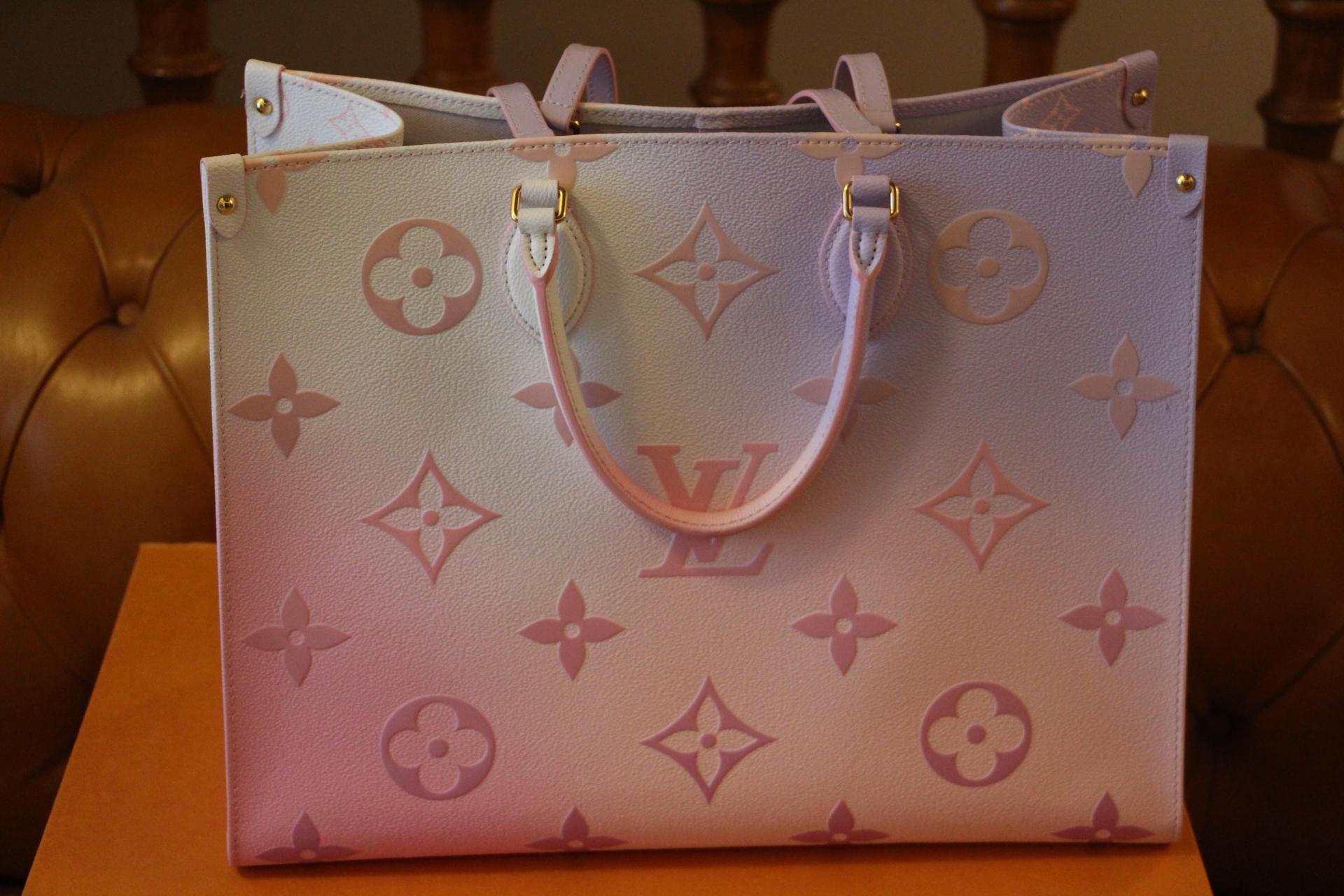 Brown Louis Vuitton Sunrise Pastel Onthego GM Bag  For Sale