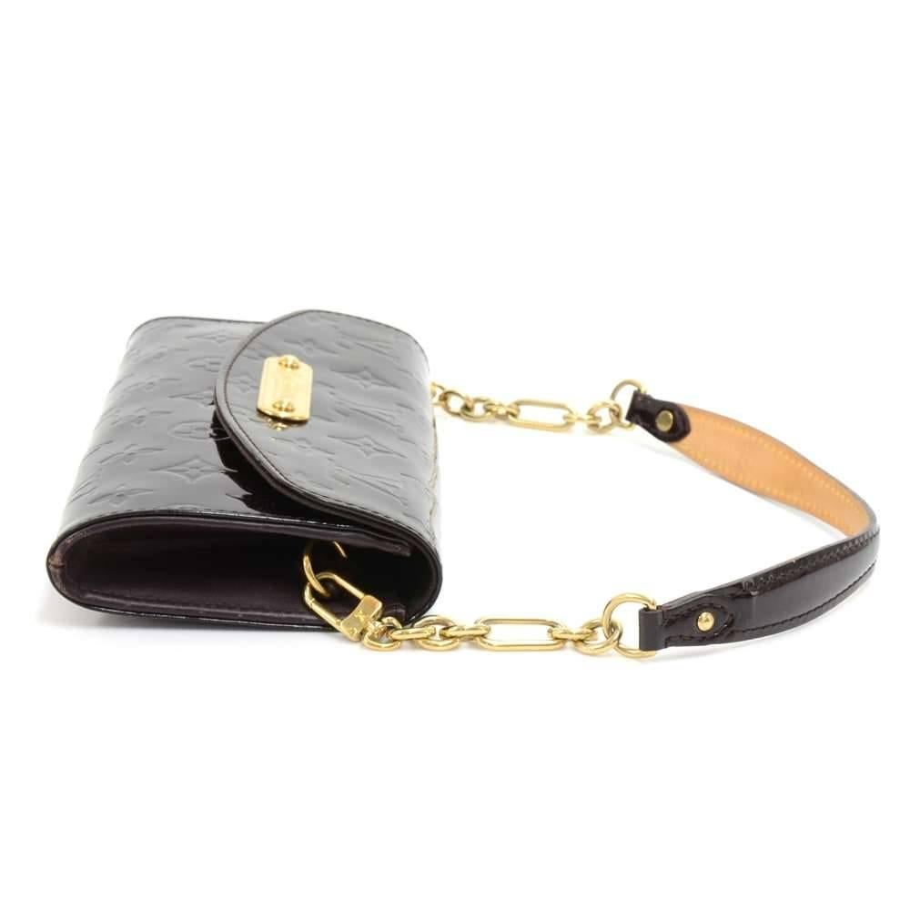 Black Louis Vuitton Sunset Bluebird Dark Purple Vernis Leather Clutch Wallet For Sale