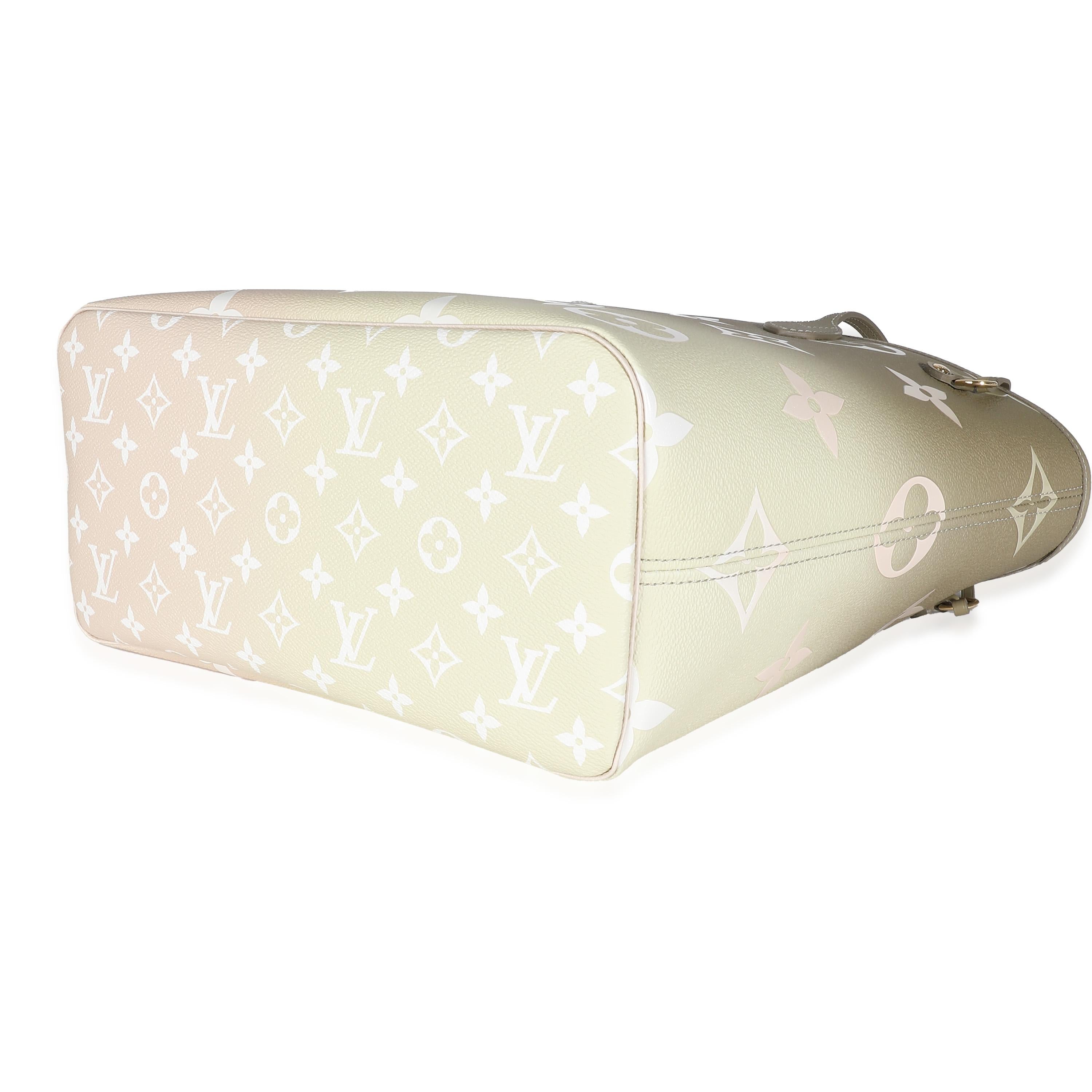 Women's Louis Vuitton Sunset Kaki Monogram Giant Spring In The City Neverfull MM For Sale