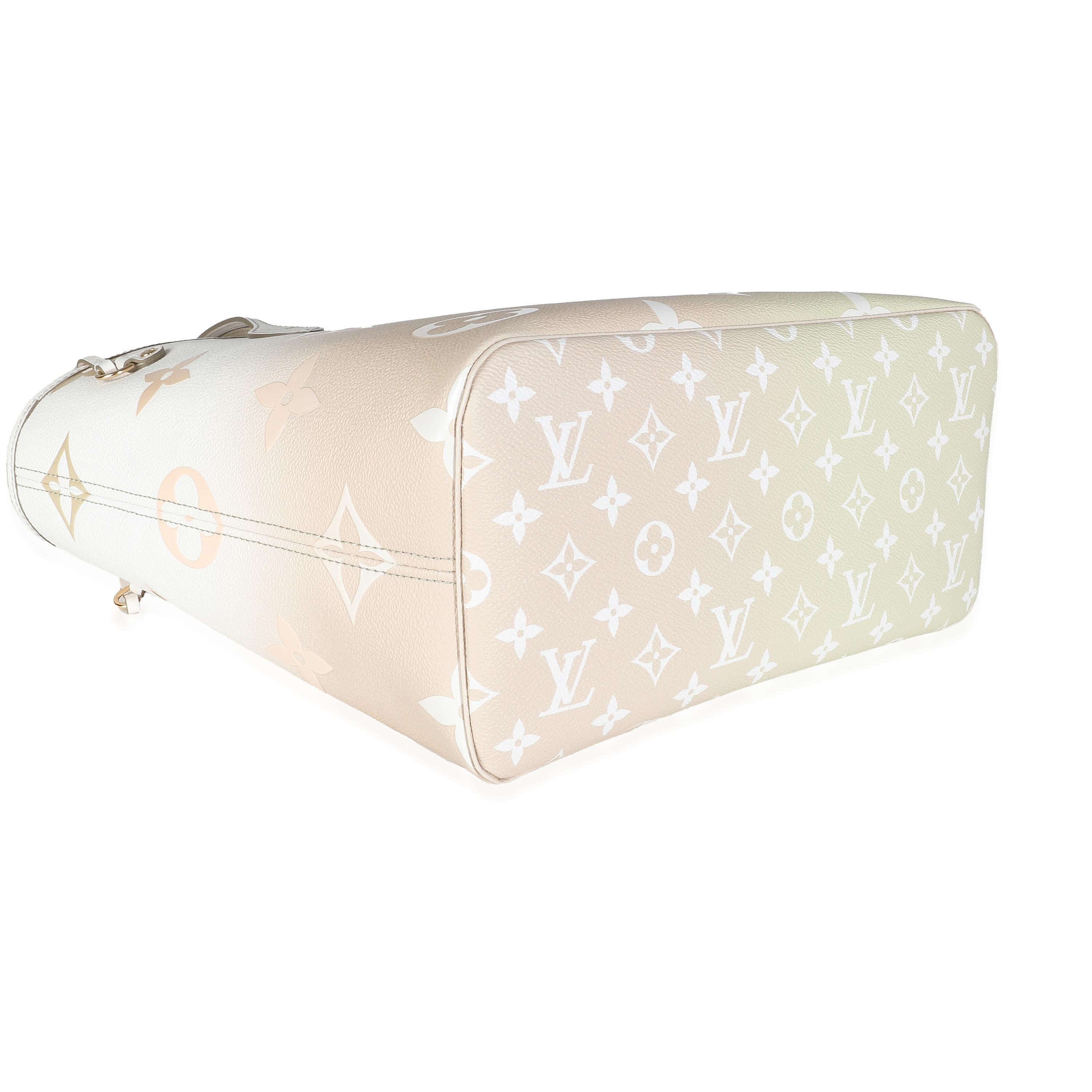 Louis Vuitton Sunset Kaki Monogram Giant Spring In The City Neverfull MM For Sale 1