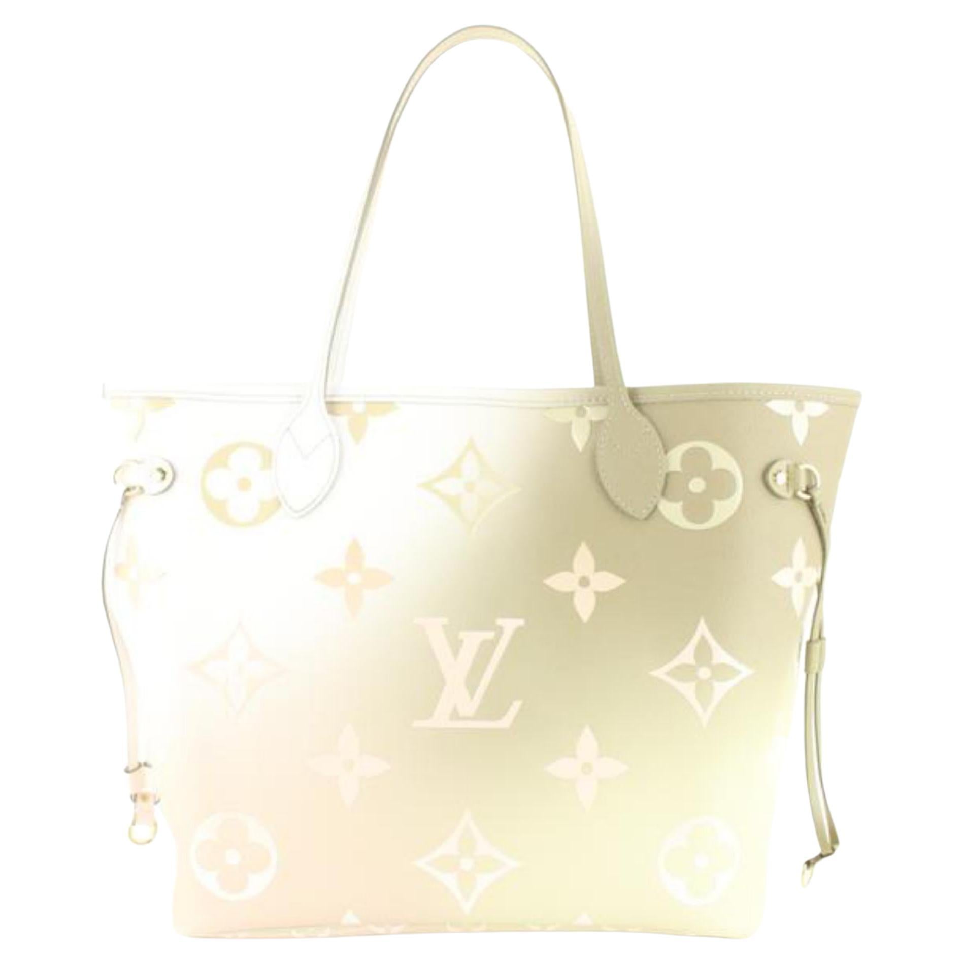 Louis Vuitton Neverfull MM Creme in Cowhide Leather with Gold-tone - GB