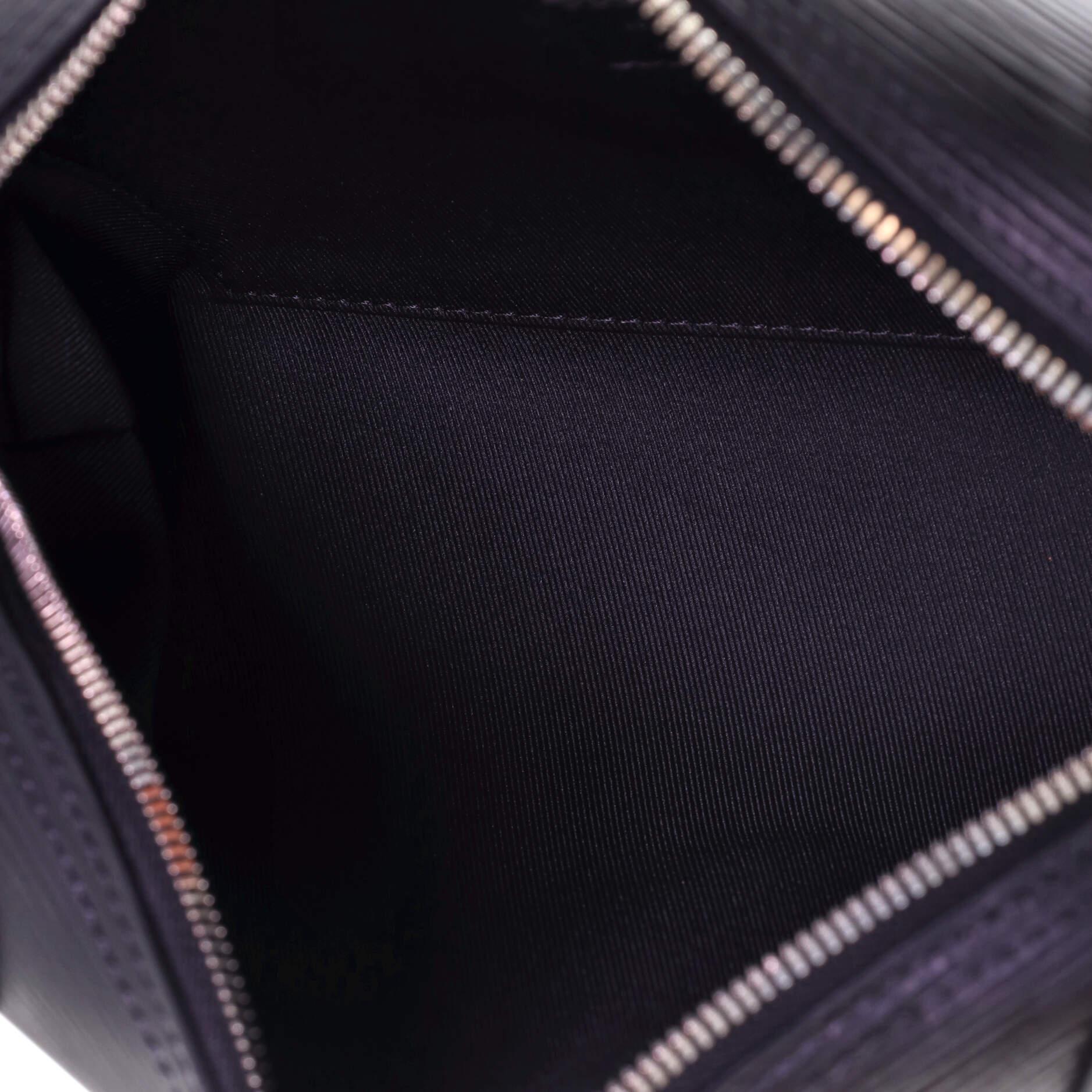 Black Louis Vuitton Supple Trunk Messenger Epi Leather