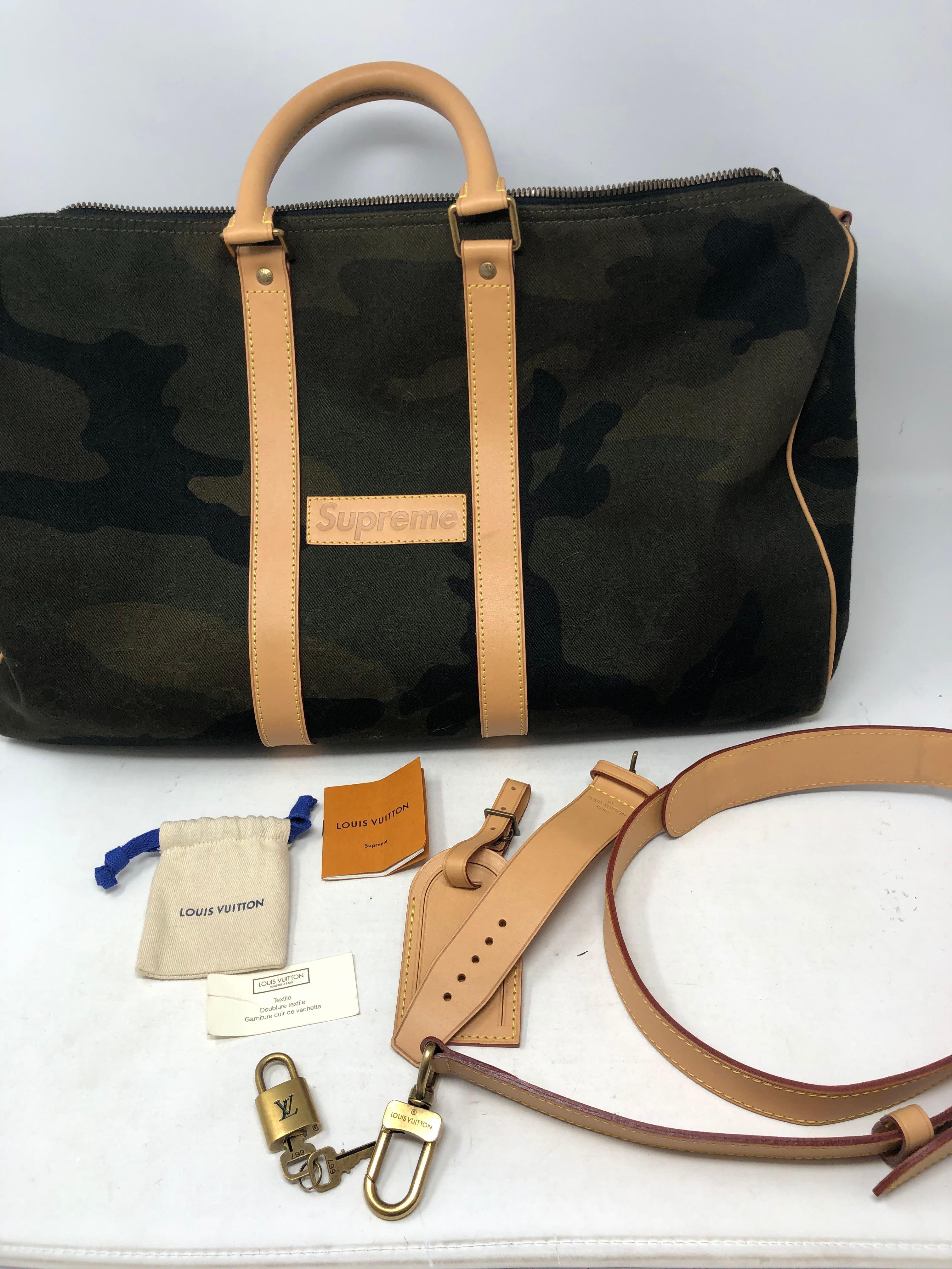 lv camo duffle bag