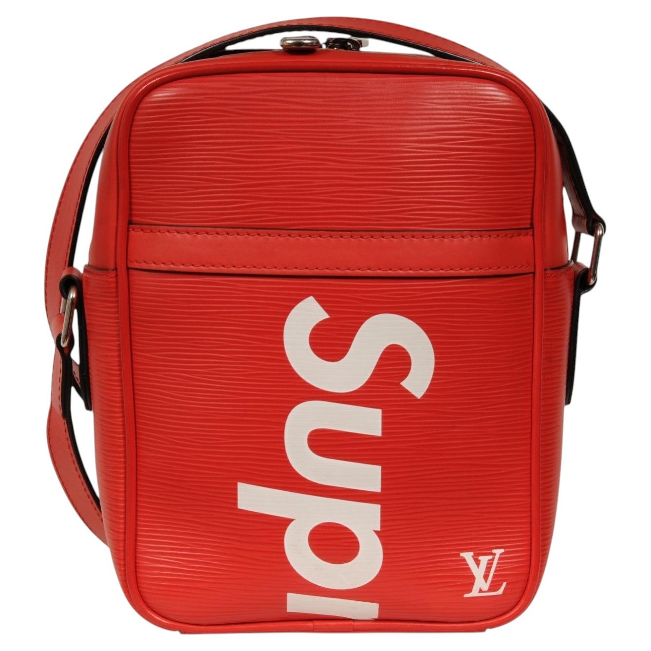 Louis Vuitton Supreme Danube Epi Leather PM Red White Shoulder Crossbody Bag For Sale
