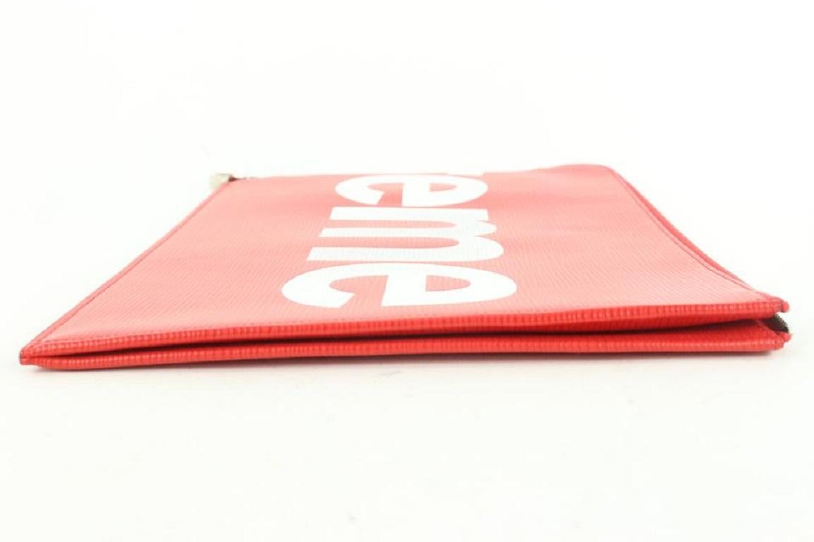 Louis Vuitton Supreme Red Epi Leather Pochette Jour GM Clutch Bag 600lvs615  For Sale 6