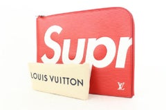 Louis Vuitton Supreme Pochette Jour GM Pochette en cuir épi rouge 600lvs615
