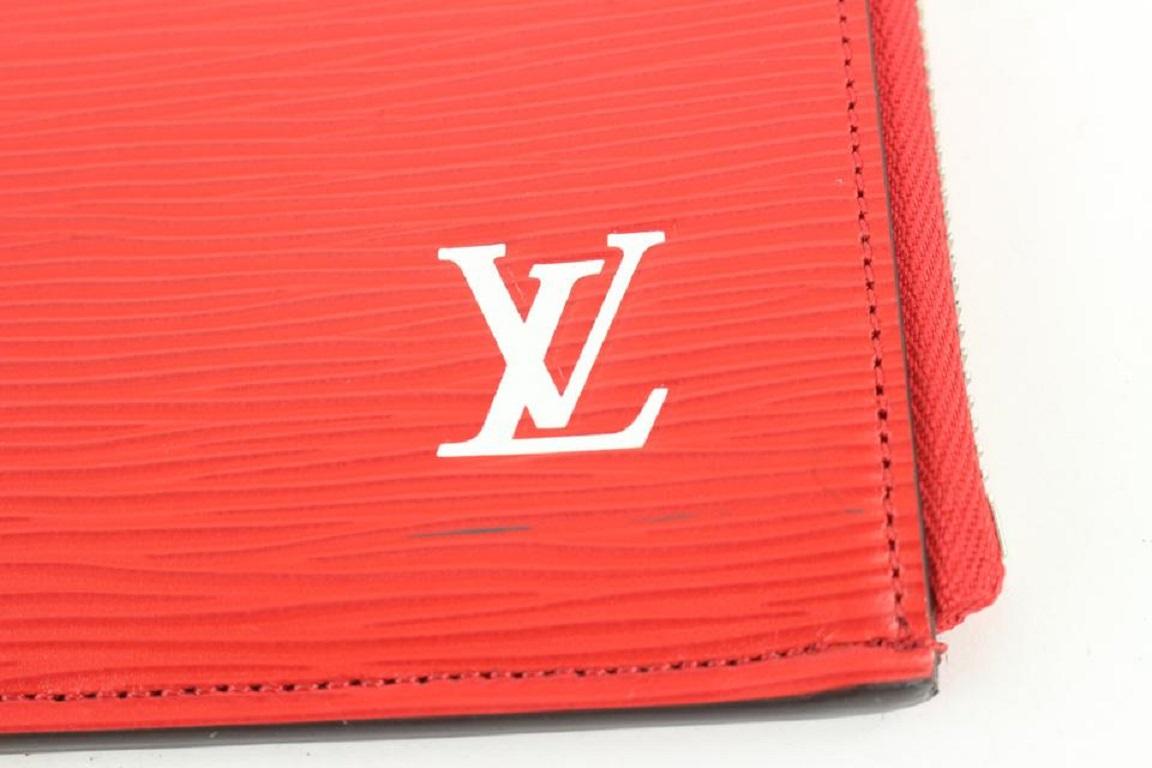 Louis Vuitton Supreme Red Epi Leather Pochette Jour GM Clutch Bag 600lvs615  For Sale 4