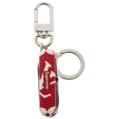 Louis Vuitton Supreme Red Pocket Schweizer Taschenmesser Schlüsselring / Schlüsselanhänger