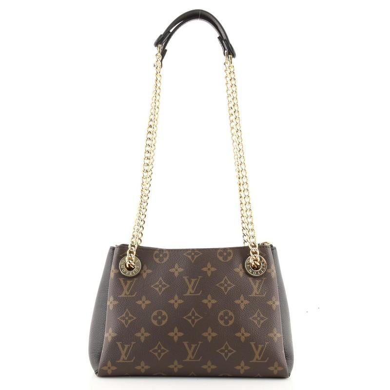 Louis Vuitton Surene Handbag Monogram Canvas with Leather BB In Good Condition In NY, NY