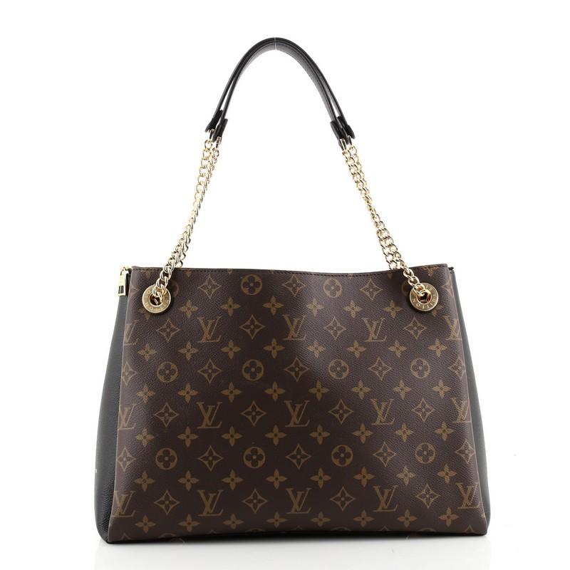 Louis Vuitton Surene Handbag Monogram Canvas with Leather MM In Good Condition In NY, NY