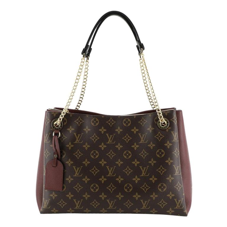Louis Vuitton Surene Handbag Monogram Canvas with Leather MM at 1stdibs