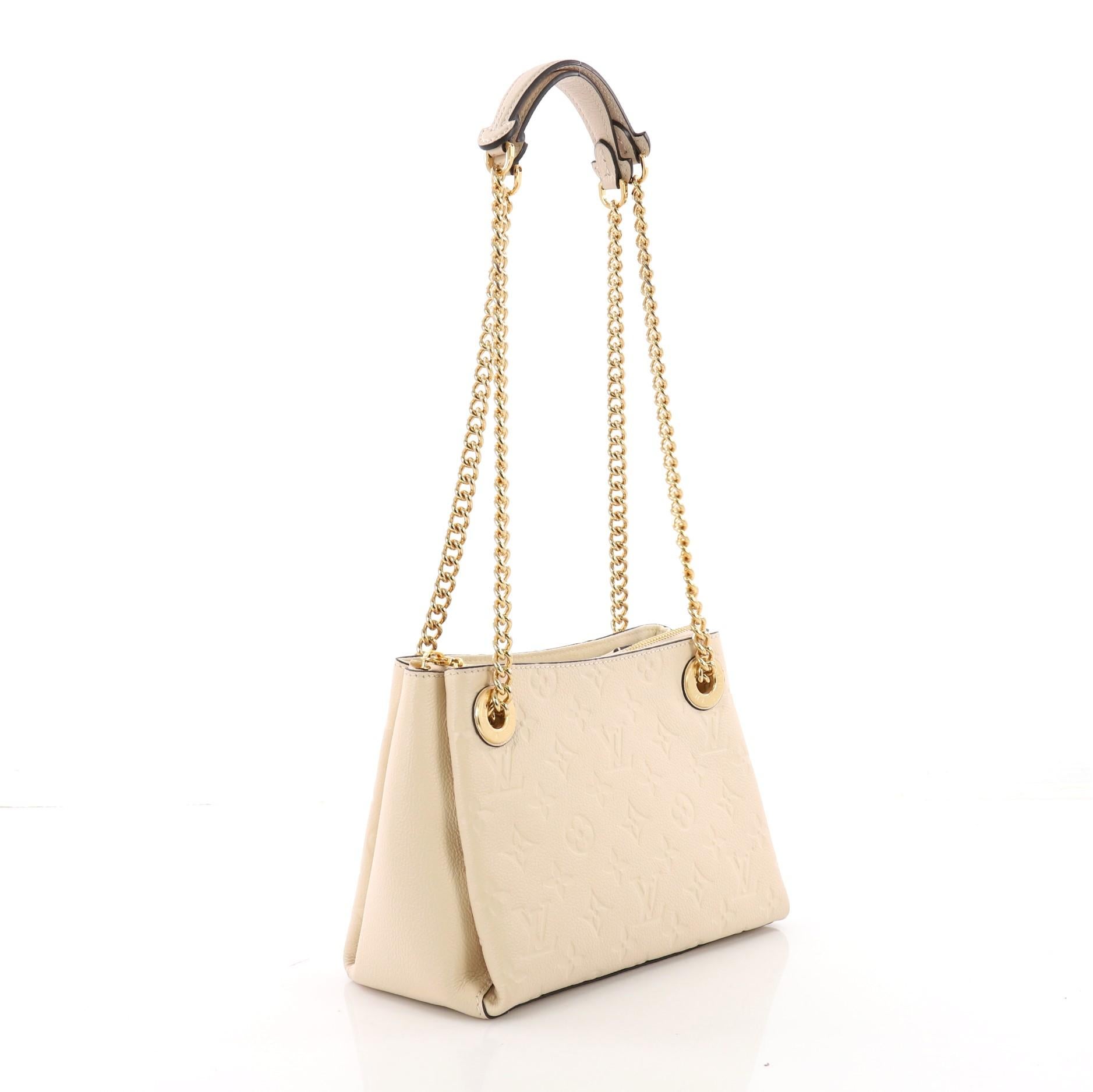 Beige Louis Vuitton Surene Handbag Monogram Empreinte Leather BB