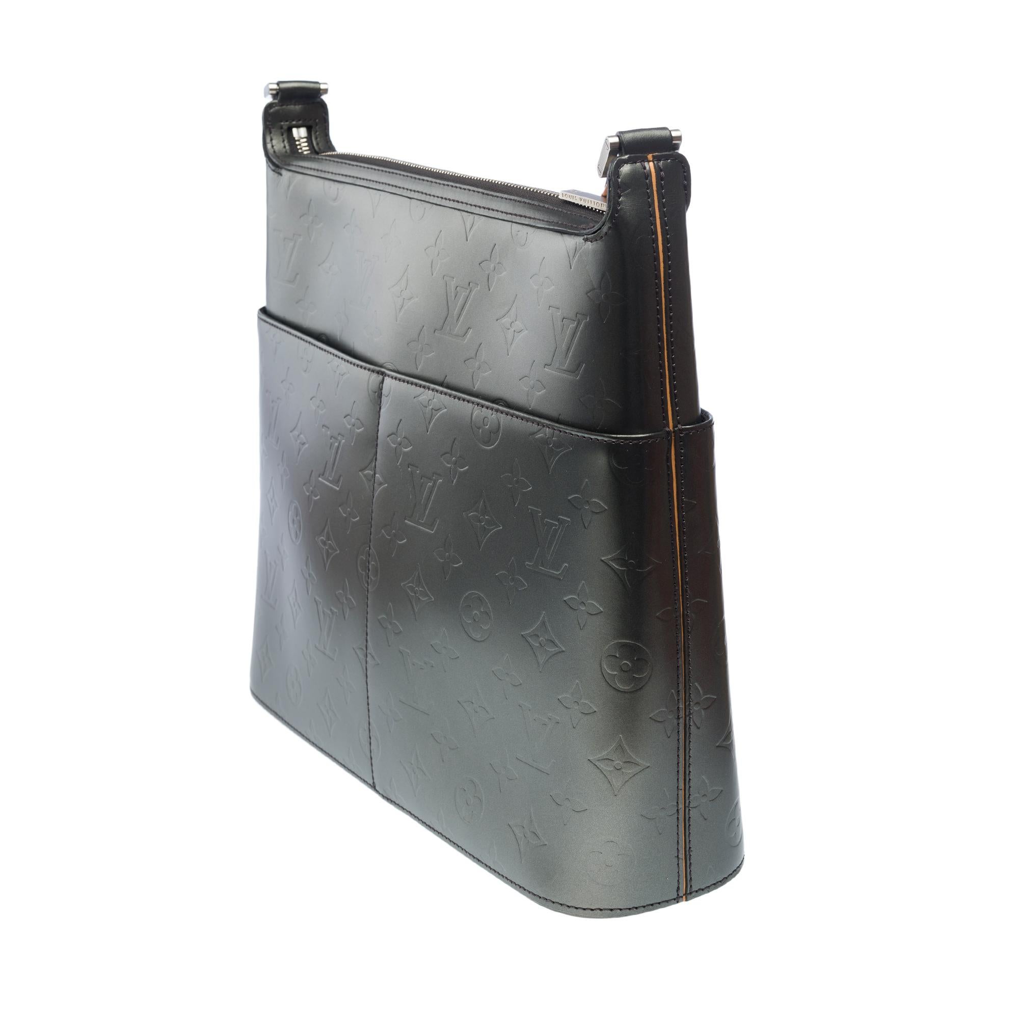 Louis Vuitton Sutter shoulder bag in silver monogram leather, SHW For Sale 1