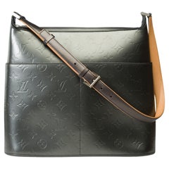 Bolso de hombro Louis Vuitton Sutter en piel monograma plateada, SHW