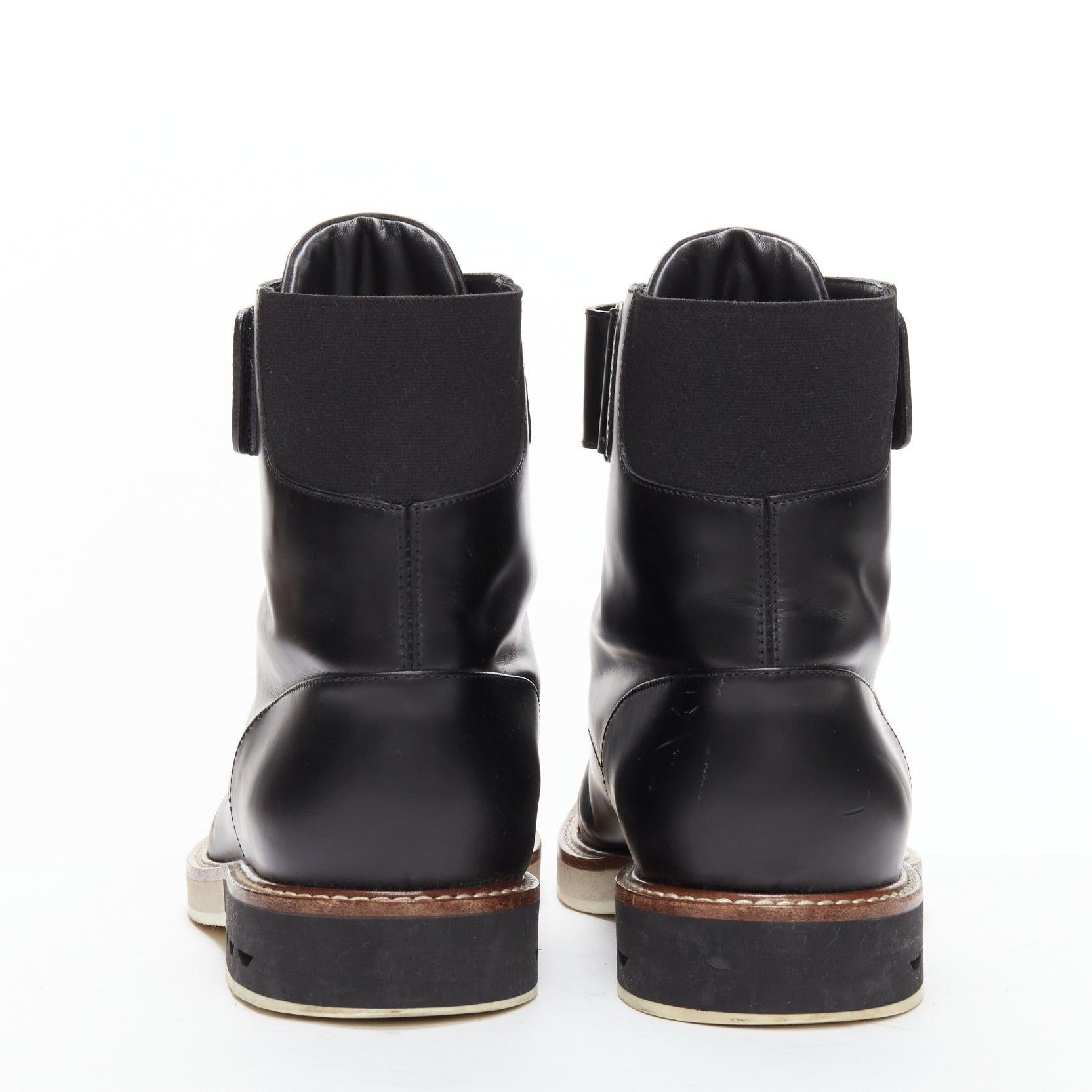 LOUIS VUITTON Sword black leather LV logo hiking lace up boots UK7.5 EU41.5 For Sale 1