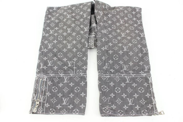 Louis Vuitton - Monogram Shibori Printed Denim Regular Trousers - Grey Metal - Men - Size: 30 - Luxury