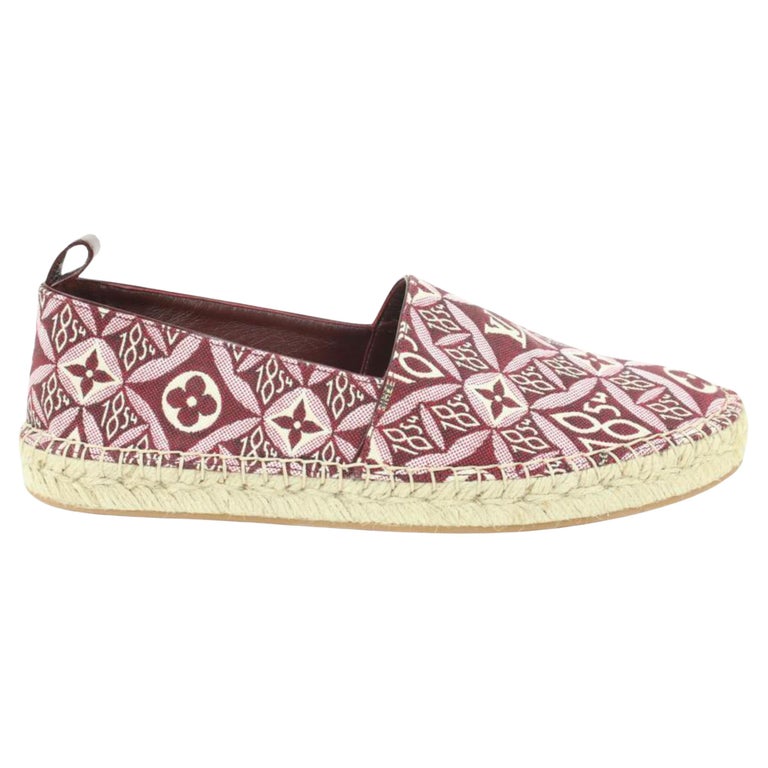 Louis Vuitton Pink Monogram Canvas Starboard Wedge Espadrille Ankle Pumps  Size 3 at 1stDibs