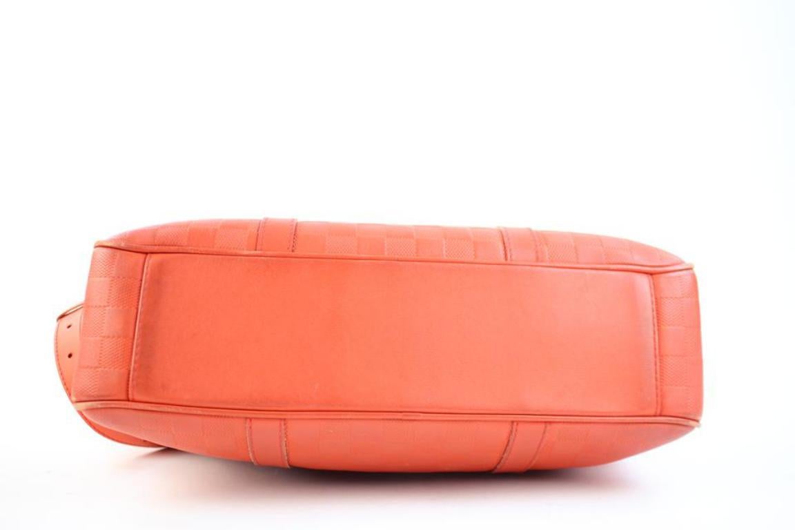 Orange Louis Vuitton Tadao Damier Infini 213828 Tote For Sale