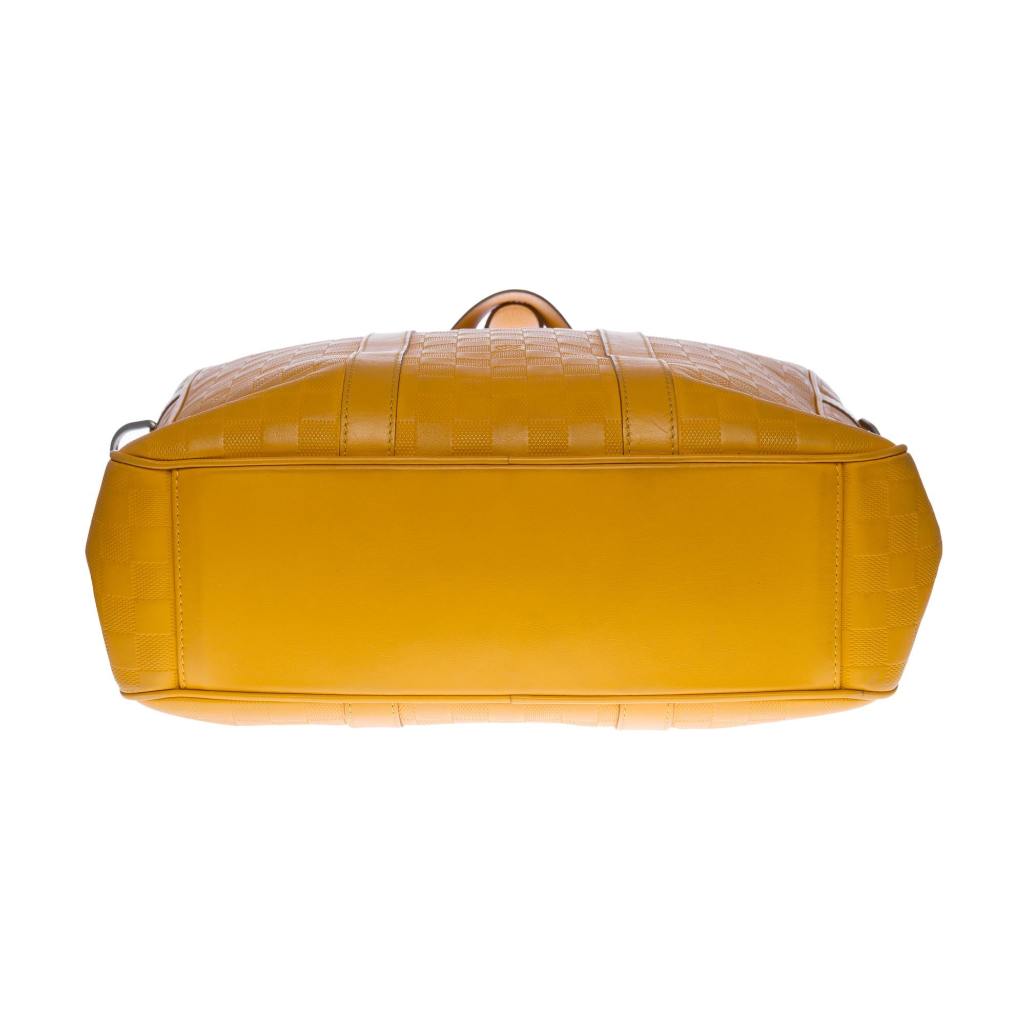 Louis Vuitton Tadao Shoulder bag in Yellow empreinte leather, black silver metal 1