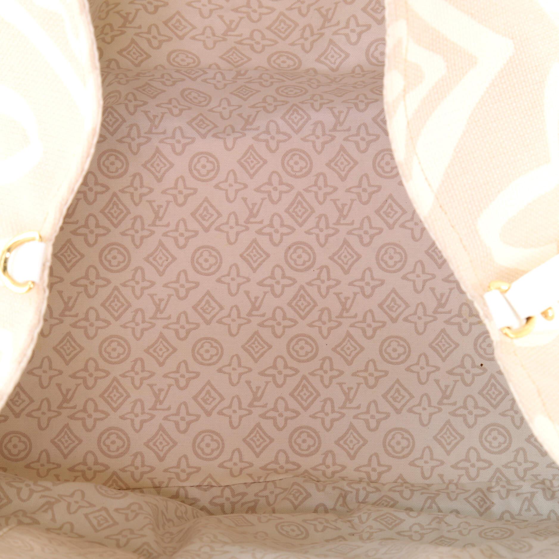 White Louis Vuitton Tahitienne Cabas Canvas GM